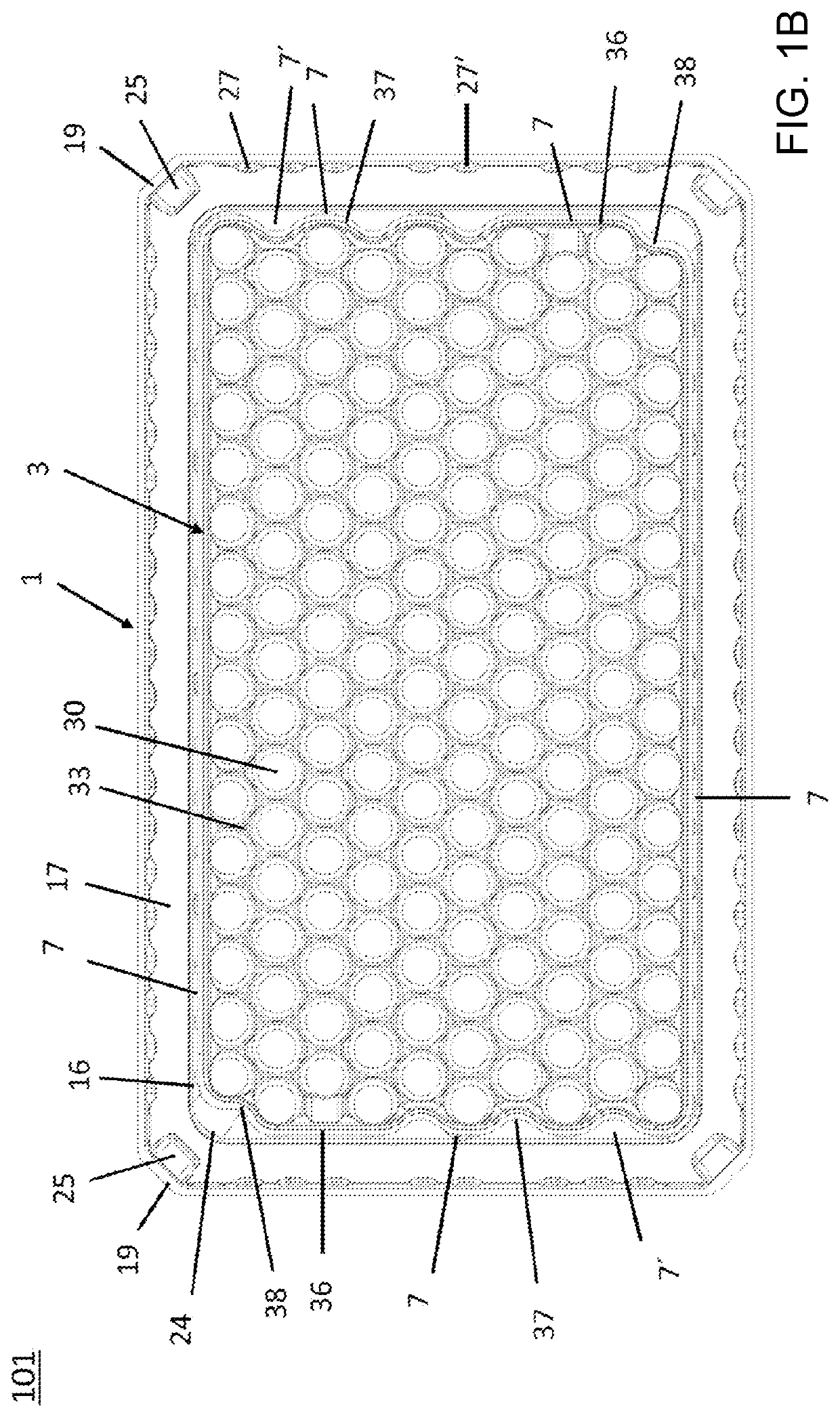 Transport unit and packaging structure for transporting and storing a plurality of containers for substances for pharmaceutical, medical or cosmetic uses