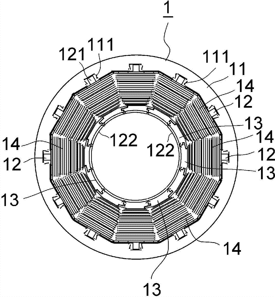 Motor stator and permanent magnet rotating electric machine
