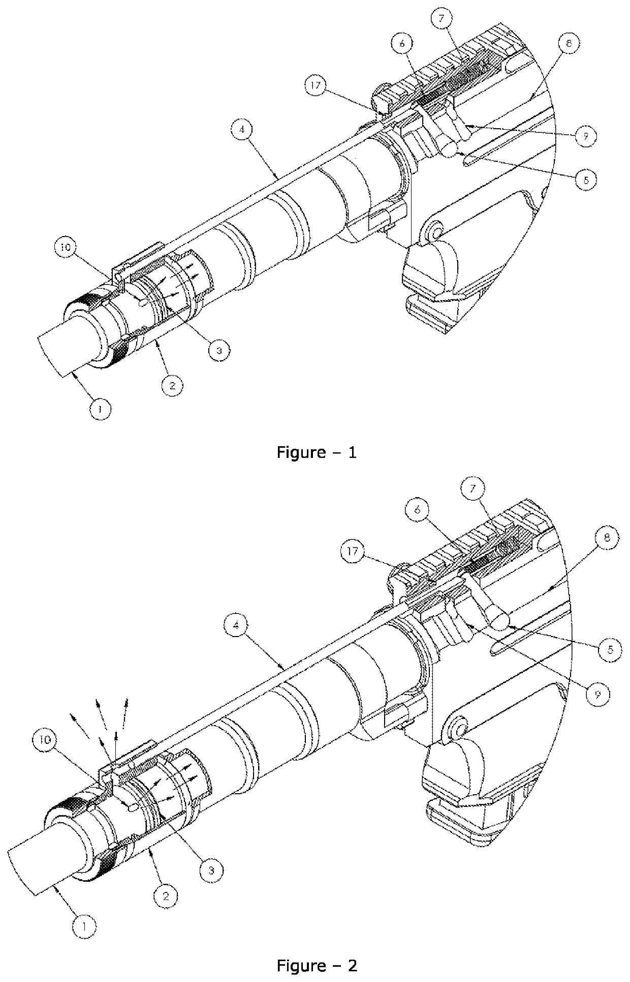 Pressure control mechanism for fireguns