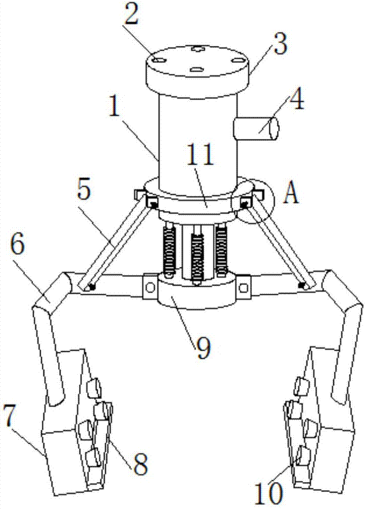 Cargo grabbing device for industrial robot