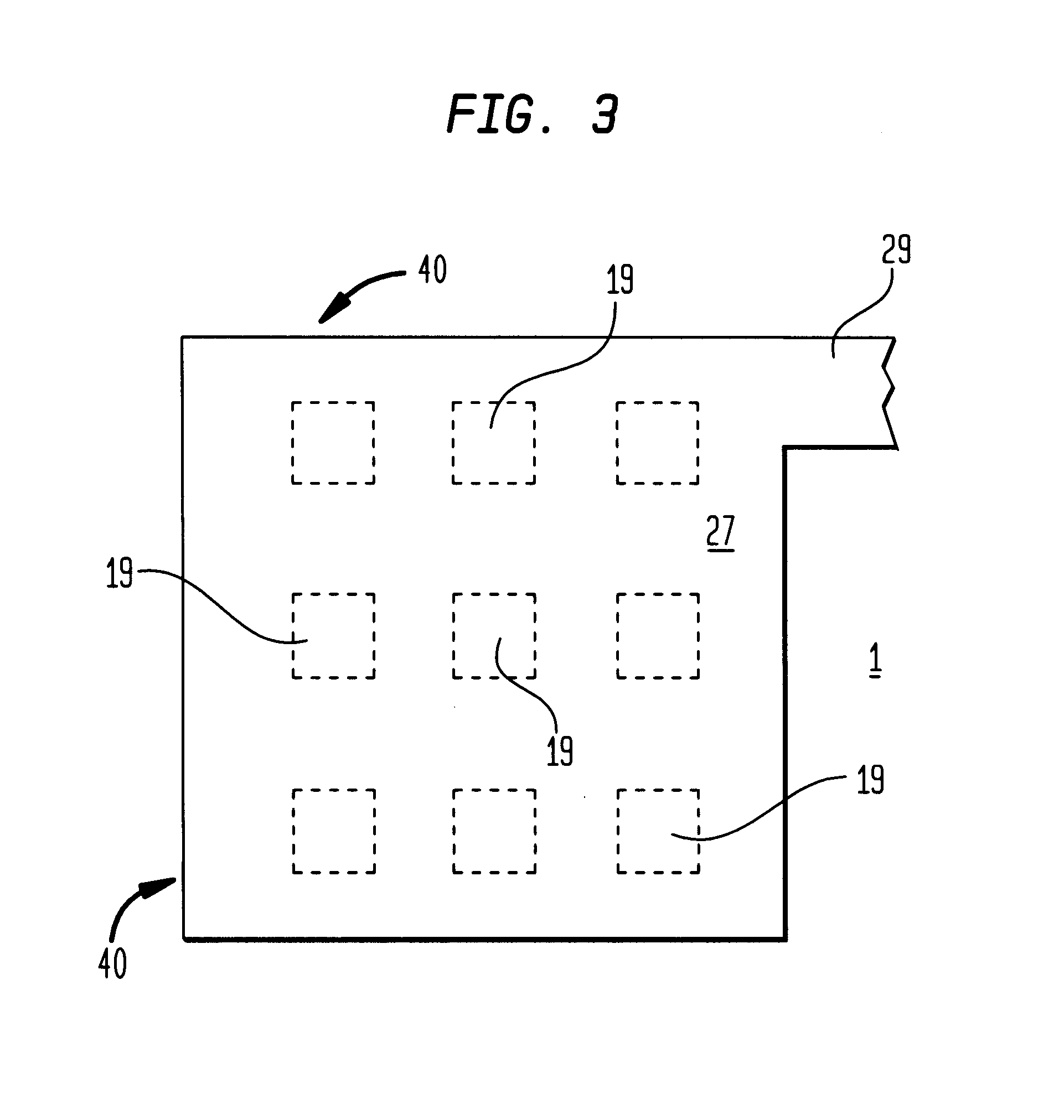 Dual damascene bond pad structure for lowering stress and allowing circuitry under pads