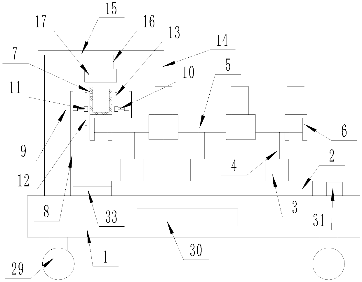 An injection molding device for extrusion cutting