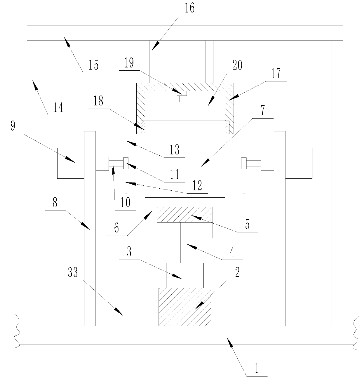 An injection molding device for extrusion cutting