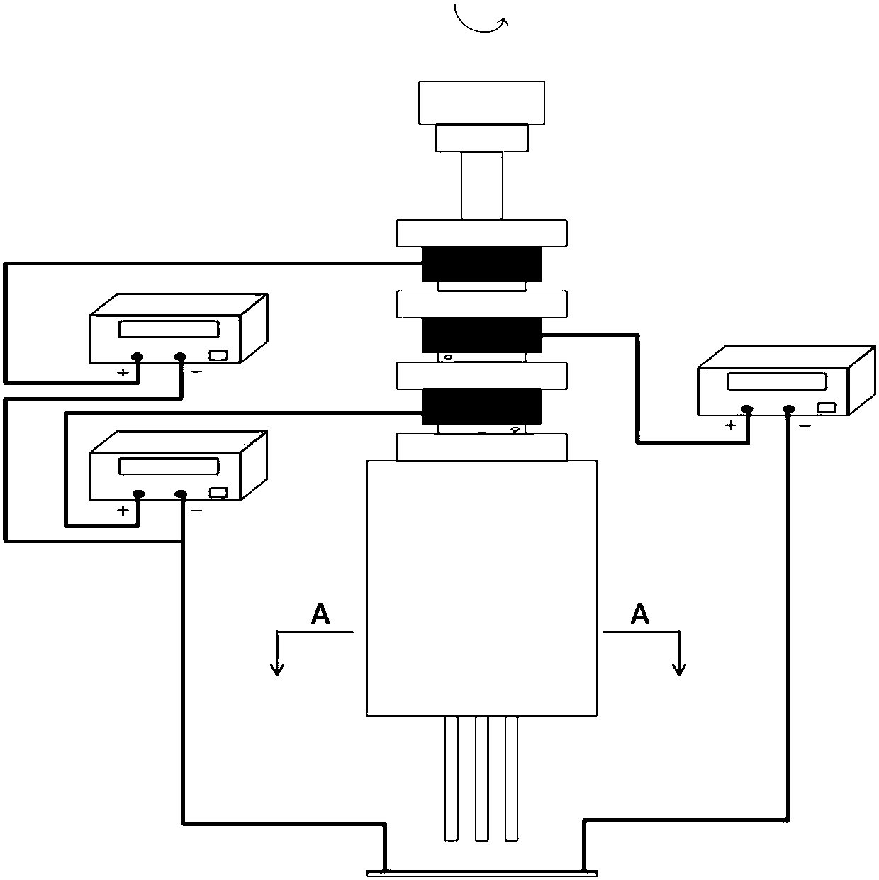 A composite helical fiber spinning device and spinning method thereof