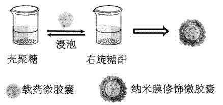 Method for preparing self-assembled medicine-carried microspheres by combining high-voltage electrostatic liquid droplet method and layer-by-layer self-assembly method