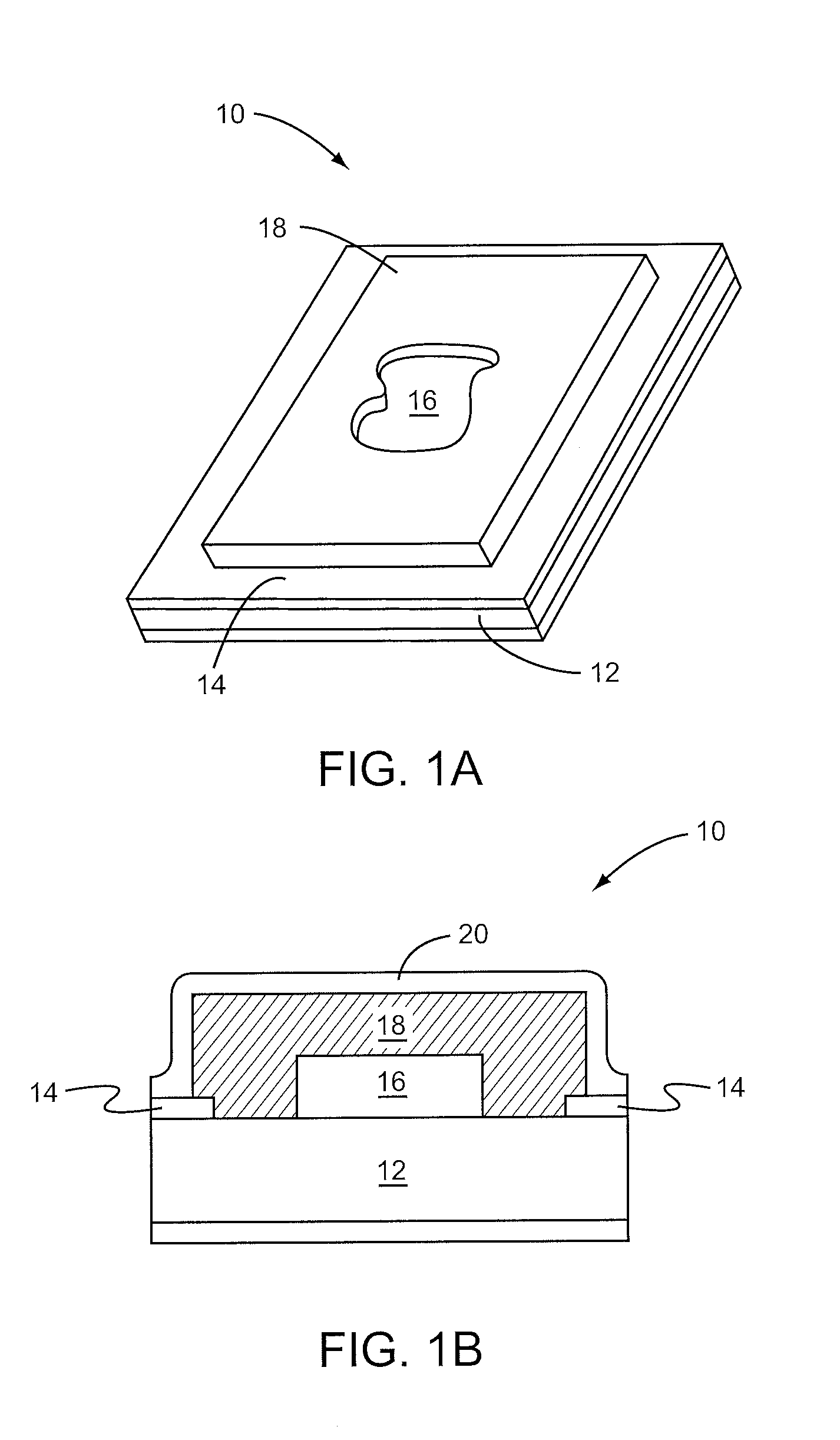 Bottom side support structure for conformal shielding process