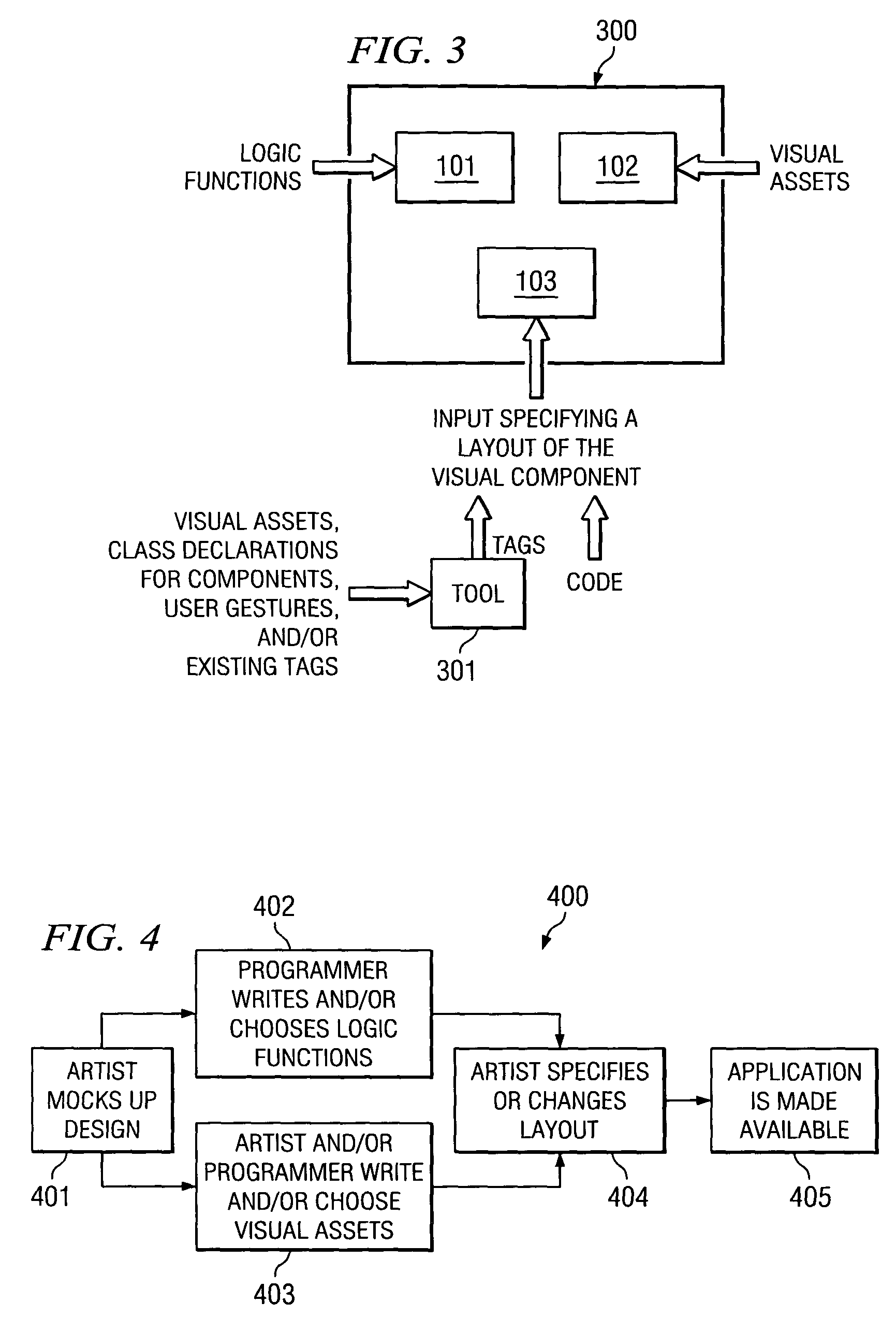 System and method for providing visual component layout input in alternate forms