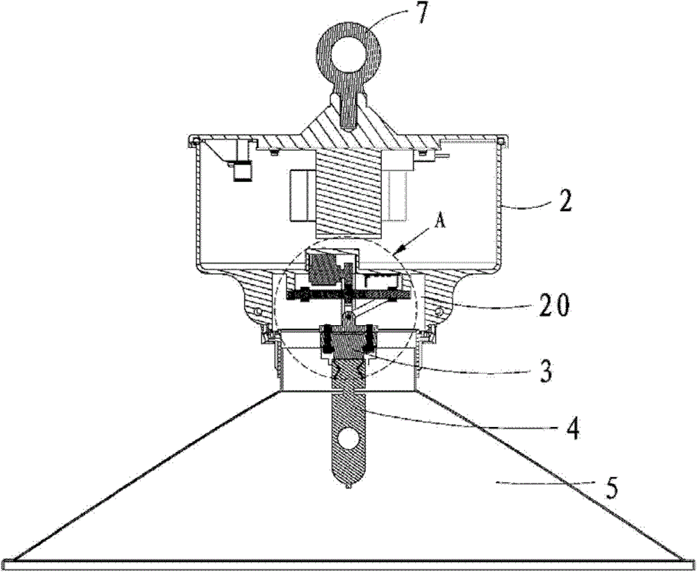 Automatic focusing mechanism of lamps and high dome lamps