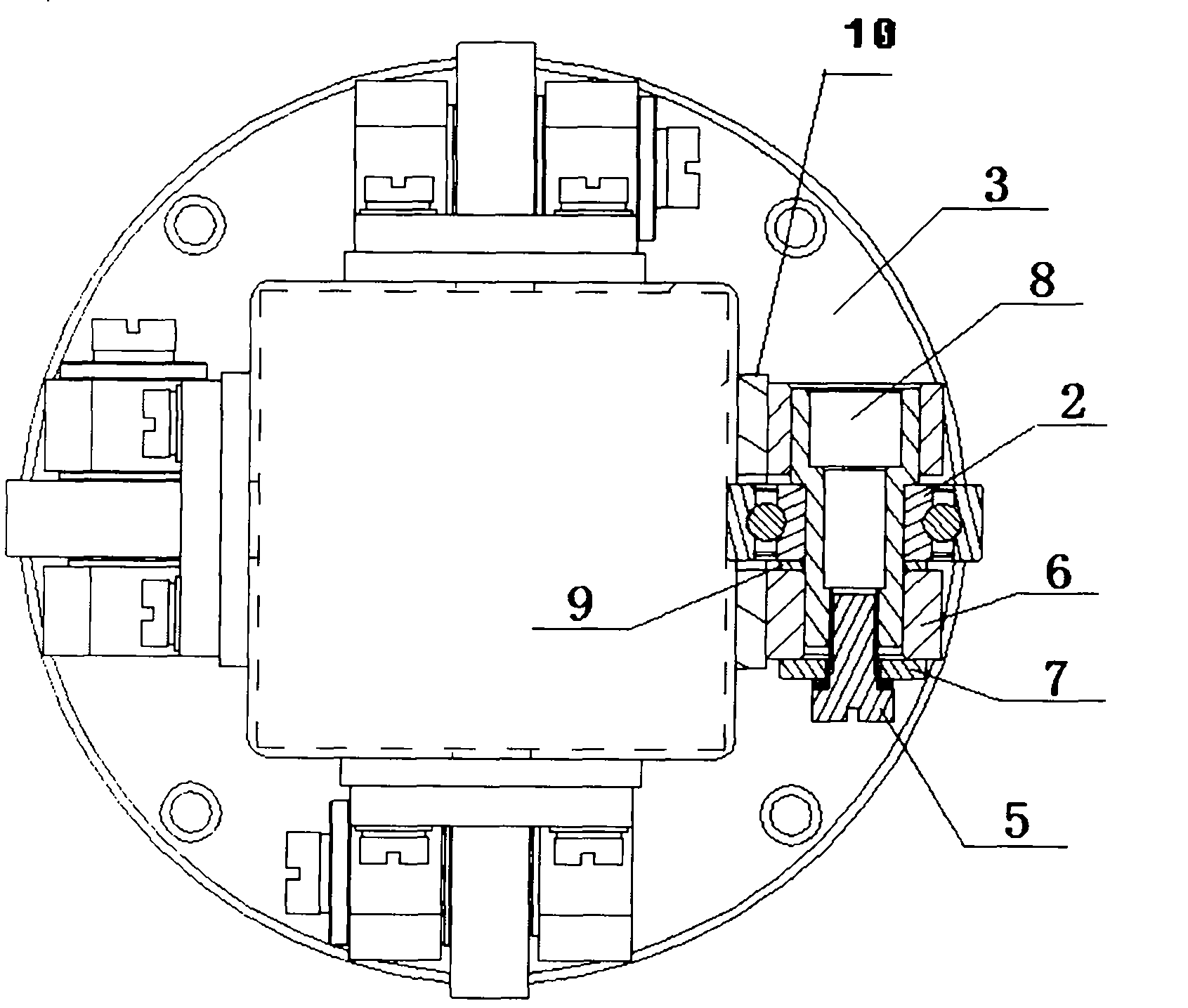 A rolling bearing linear guide device for a lunar rover single-wheel bench test device