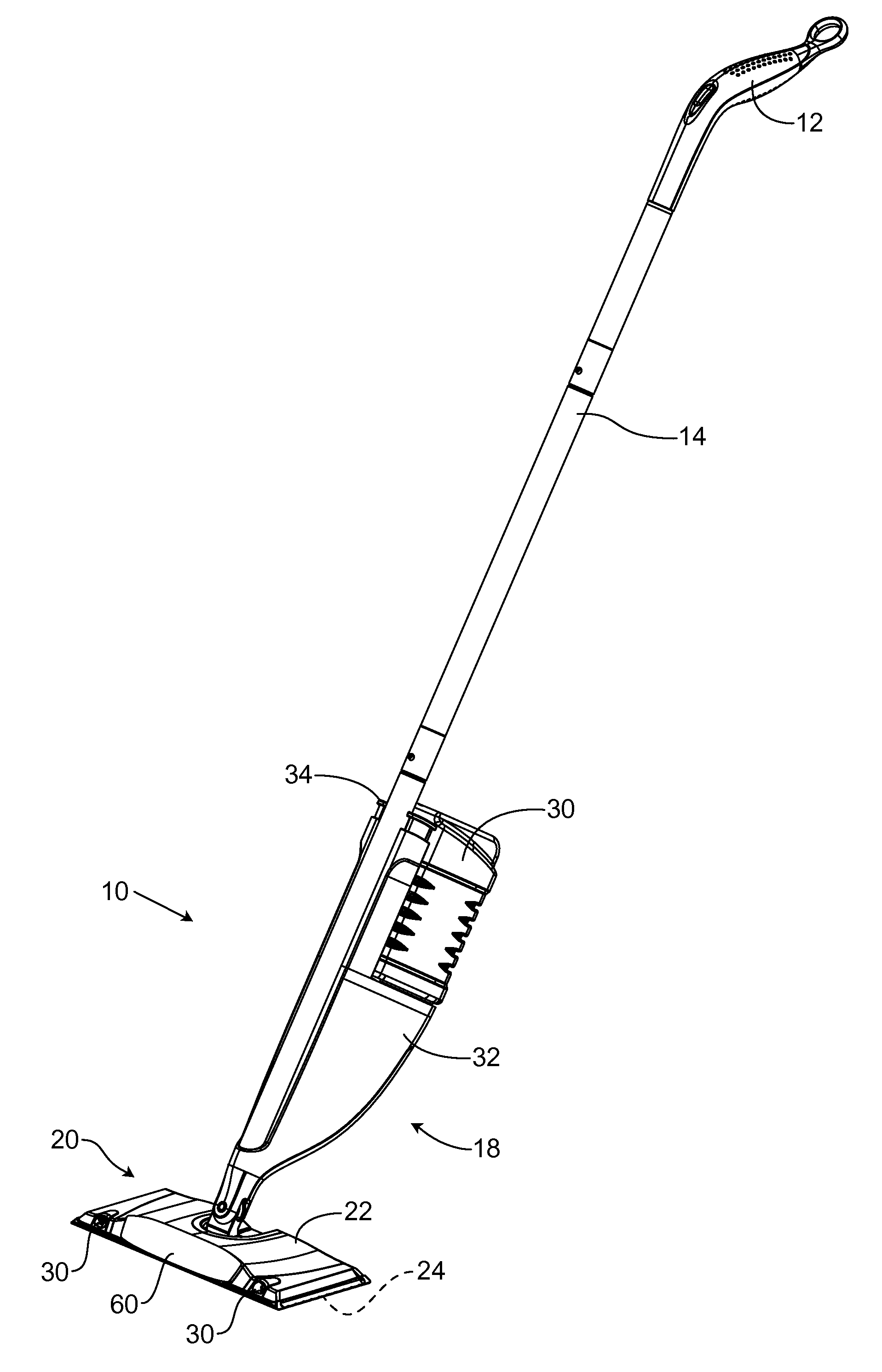 Plural nozzle cleaning implement