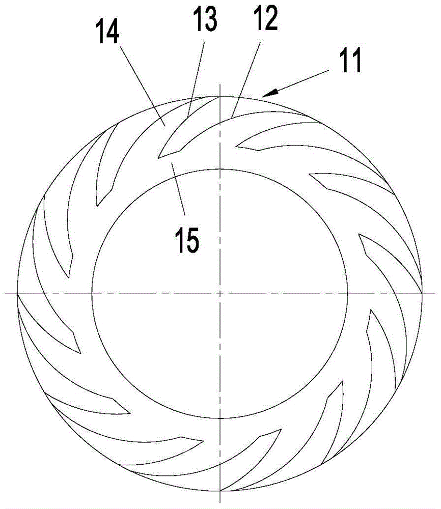Seal ring and mechanical seal device with streamlined groove end face