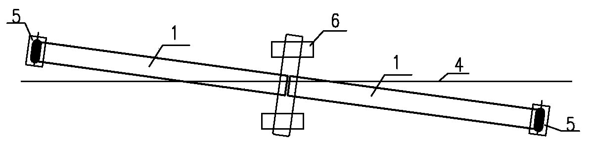Large-span simply supported steel truss beam structure and frame pier combined bridge structure