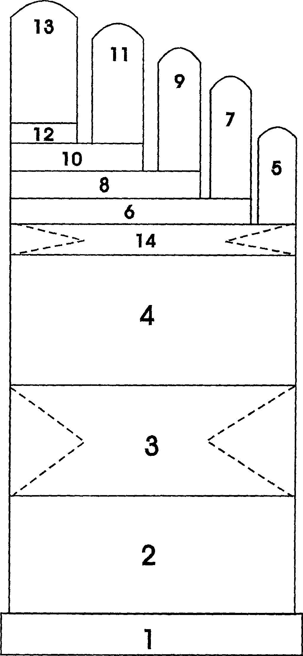 Knitting method of five toe socks