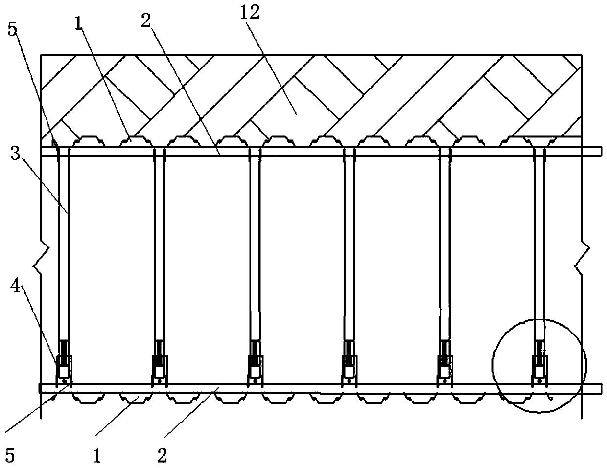 Larsen steel sheet pile supporting structure and supporting method