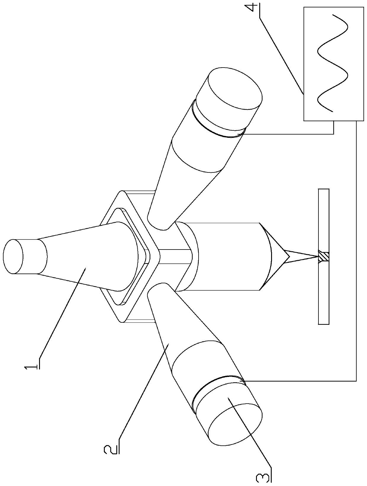 Ultrasonic-assisted laser welding device and method