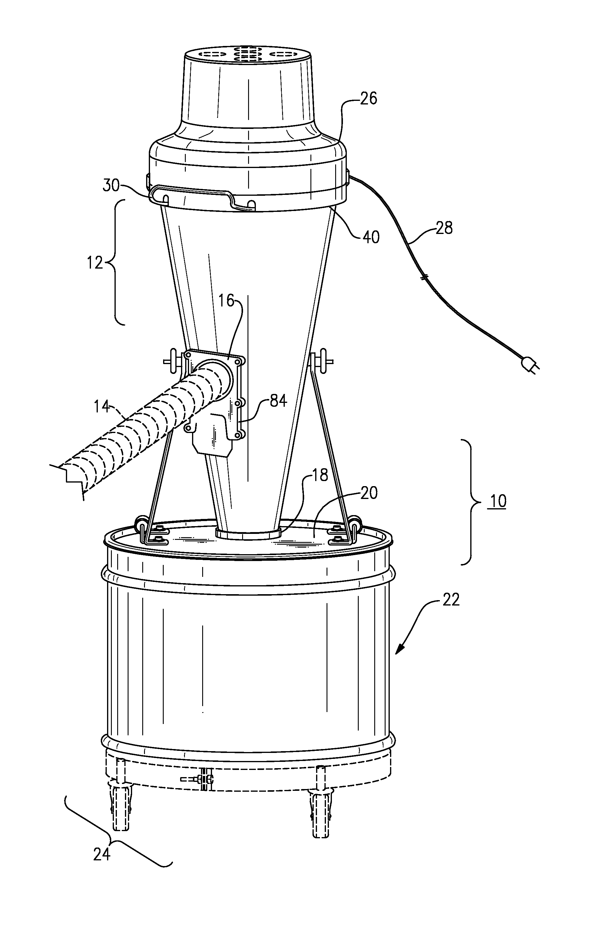 Pulse Filter Cleaner for Portable Cyclonic Dust Collector/Vacuum Cleaner