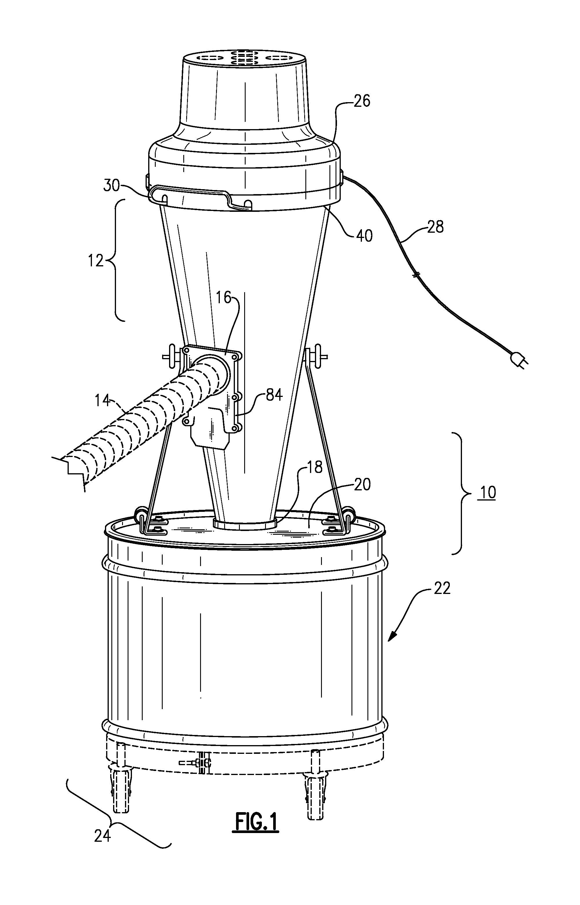 Pulse Filter Cleaner for Portable Cyclonic Dust Collector/Vacuum Cleaner