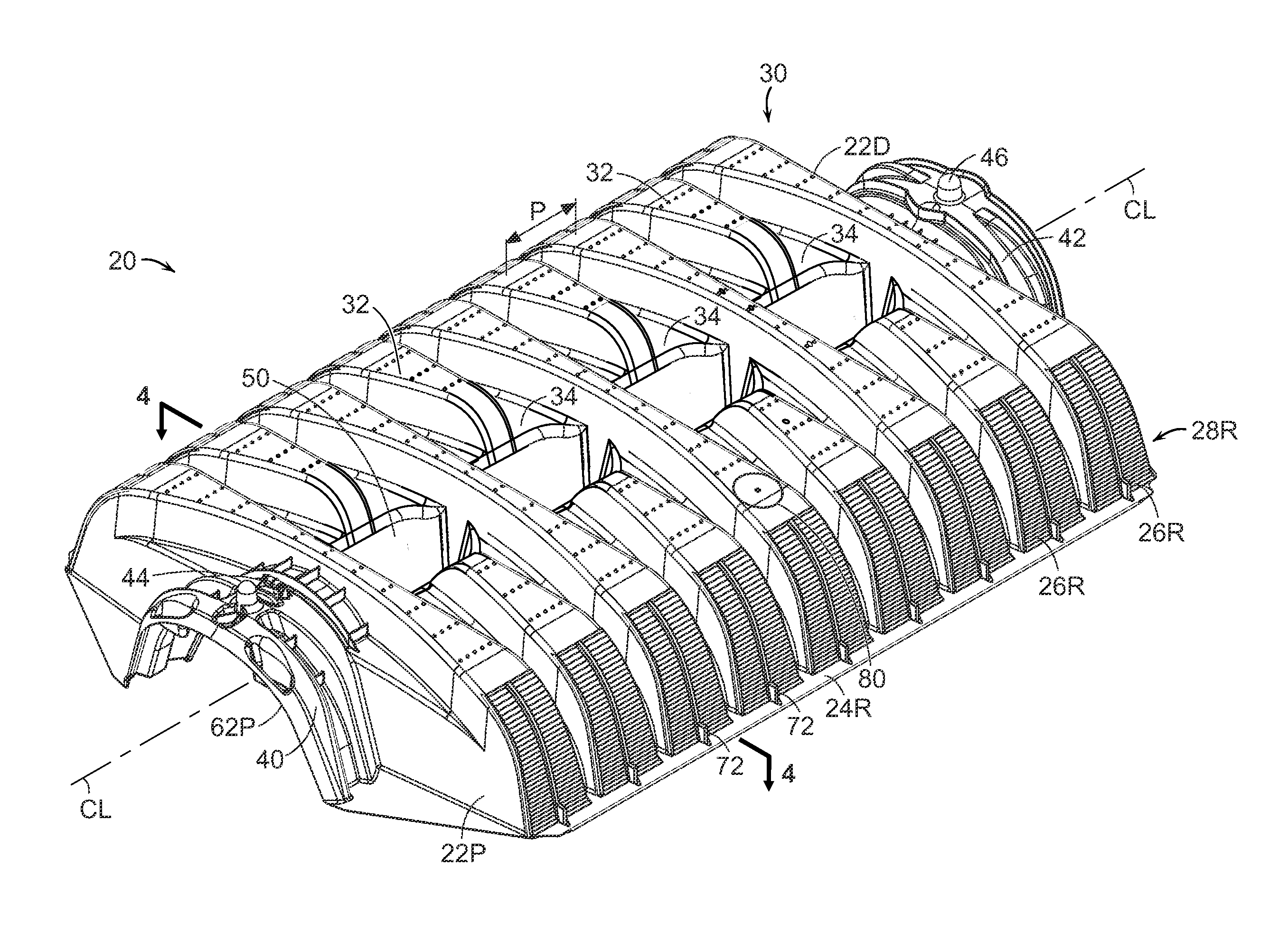 Leaching chamber family with common end connectors