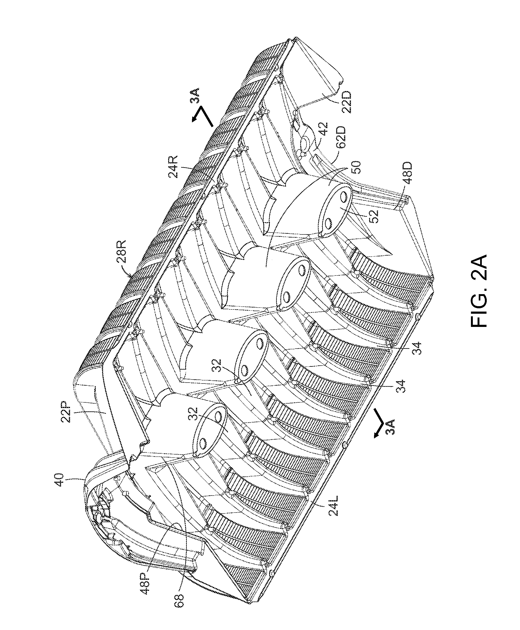 Leaching chamber family with common end connectors