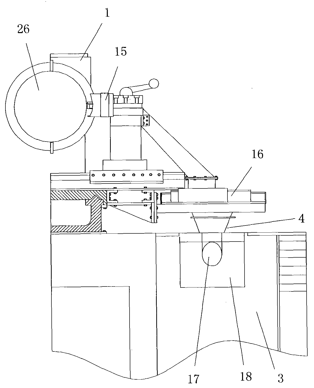 Cutting chipping gas-solid separation and dust collection treatment system