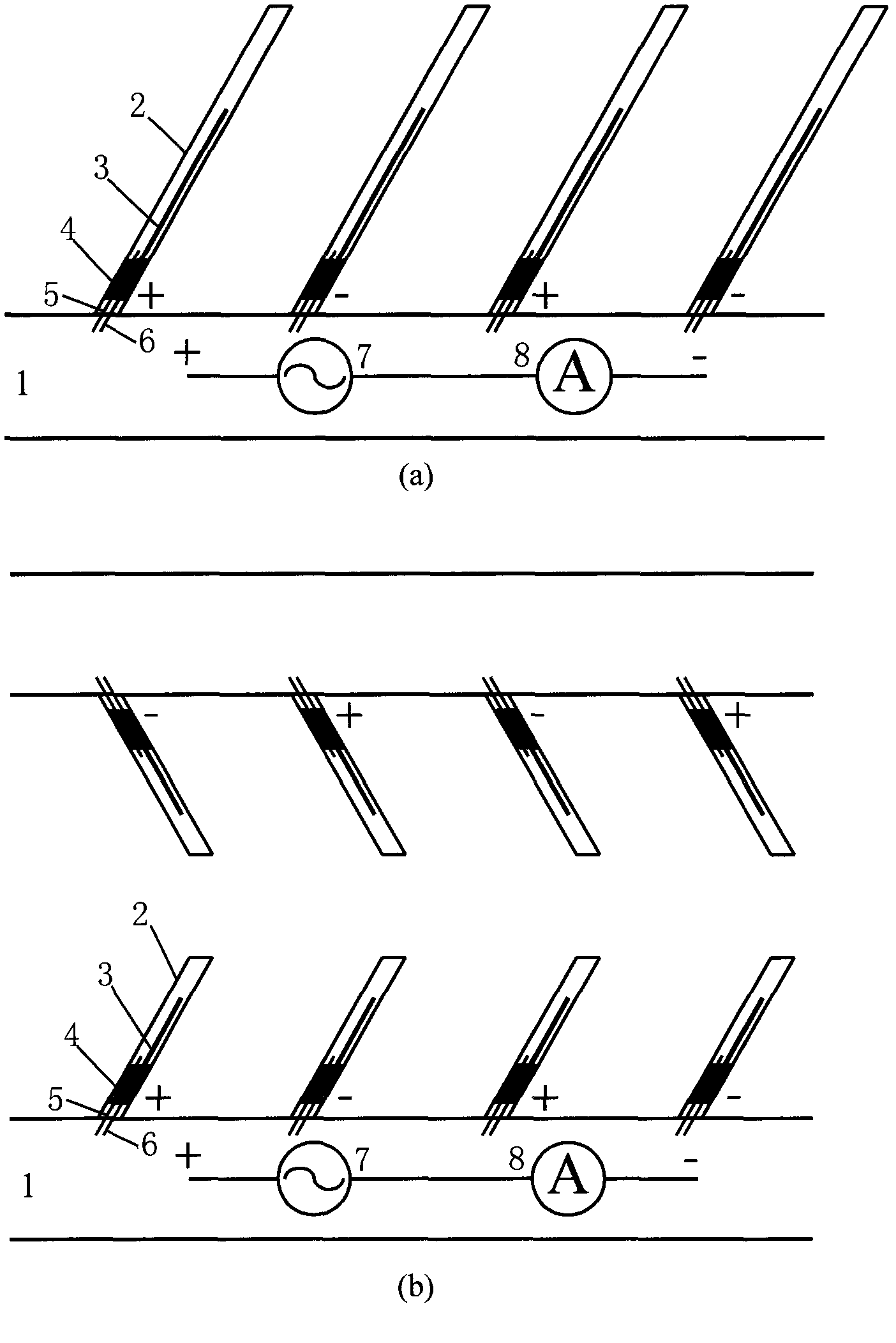 Method for electrochemically strengthening desorption and seepage of coal gas