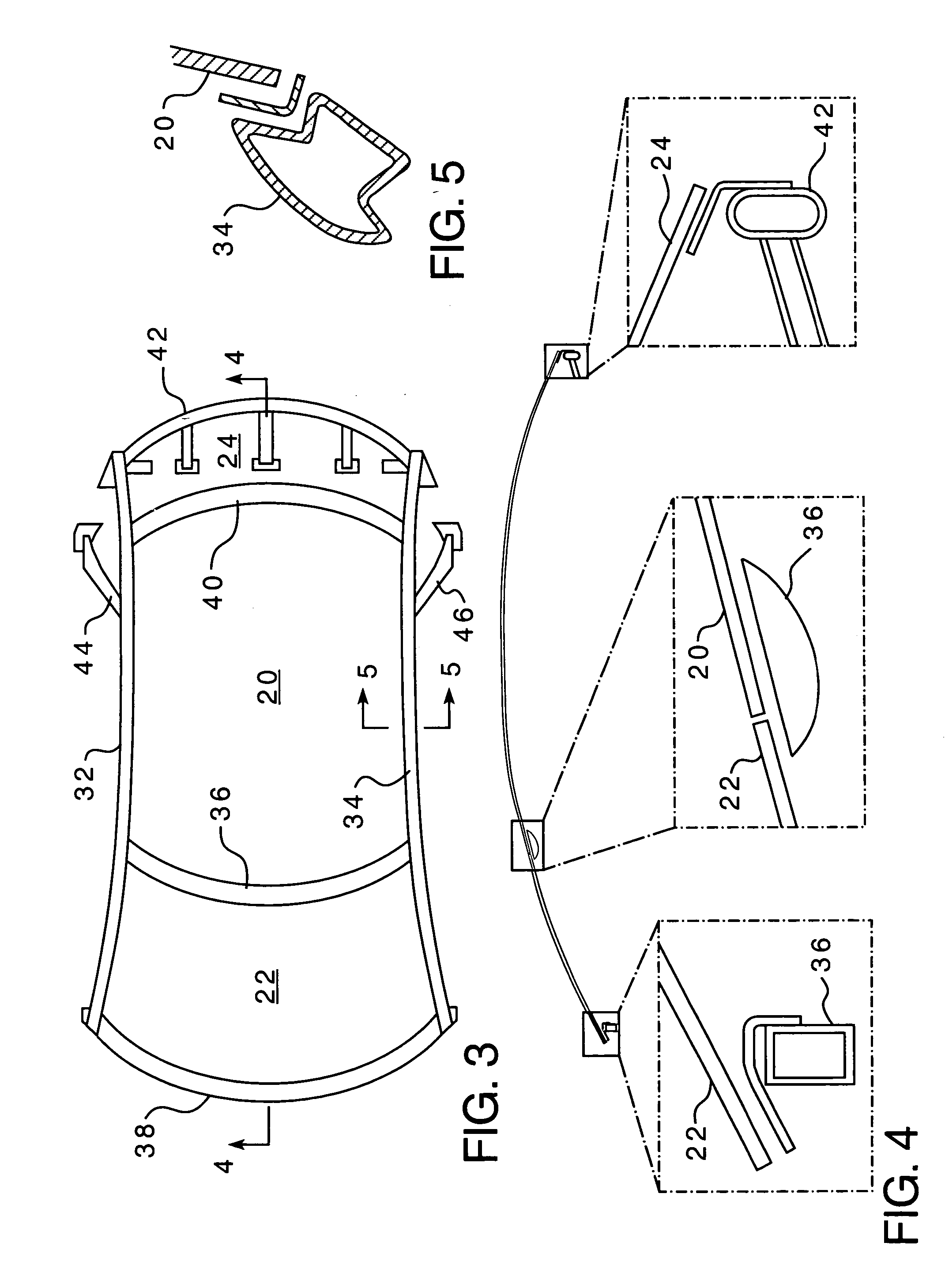 Antenna elements incorporated into the exterior structure of vehicle bodies