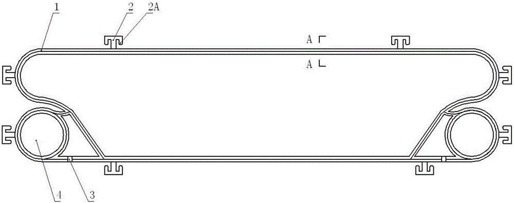 Sealing gasket convenient to install, of plate heat exchanger