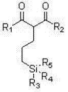 Organic silicon coupling agent containing beta-dicarbonyl and preparation method thereof