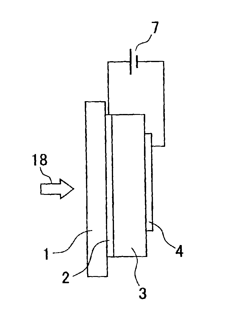 Multiplication device comprising resin-dispersed organic semiconductor film and method for producing the same
