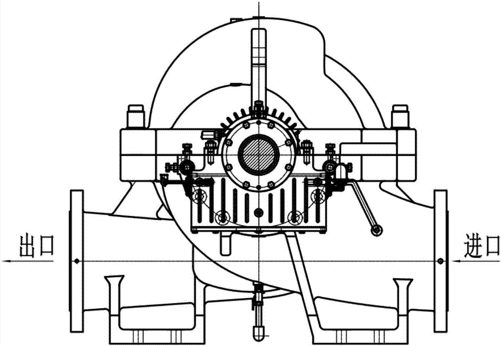 A horizontal split parallel multistage pump