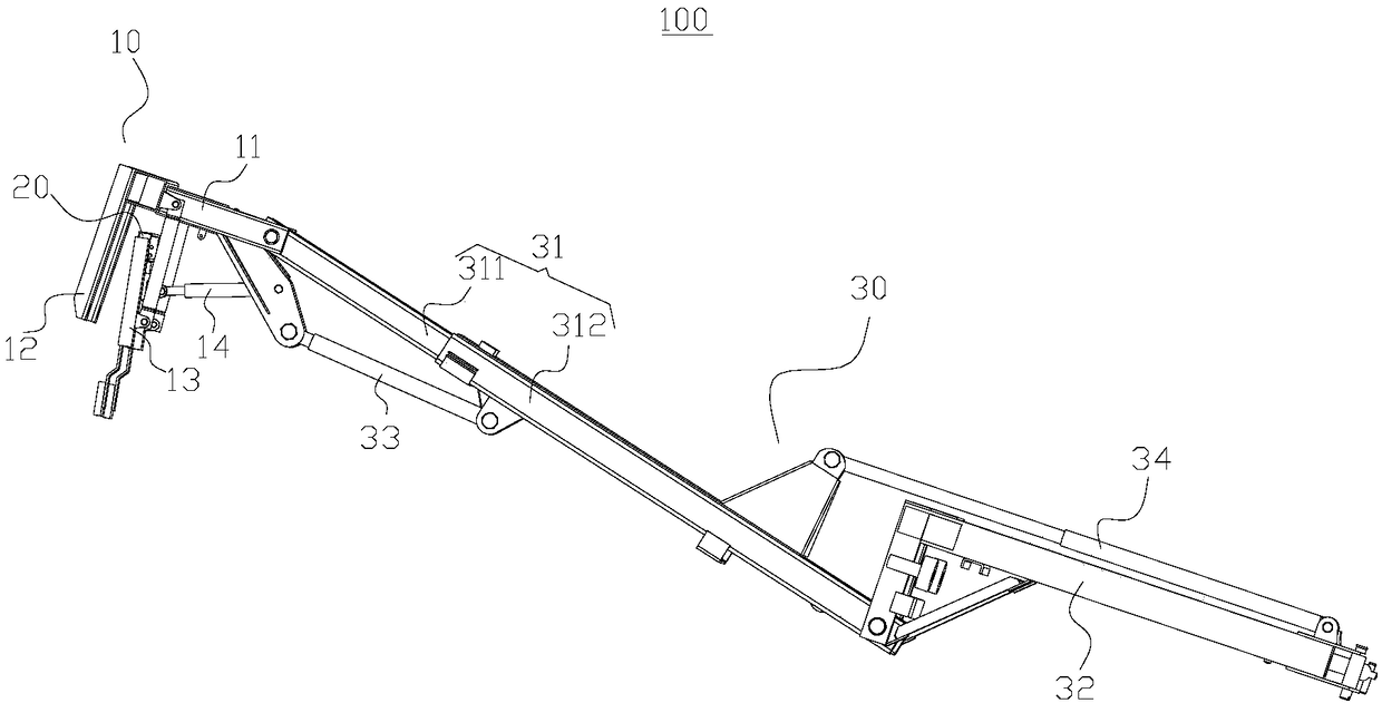 A mechanical arm and a garbage transfer vehicle