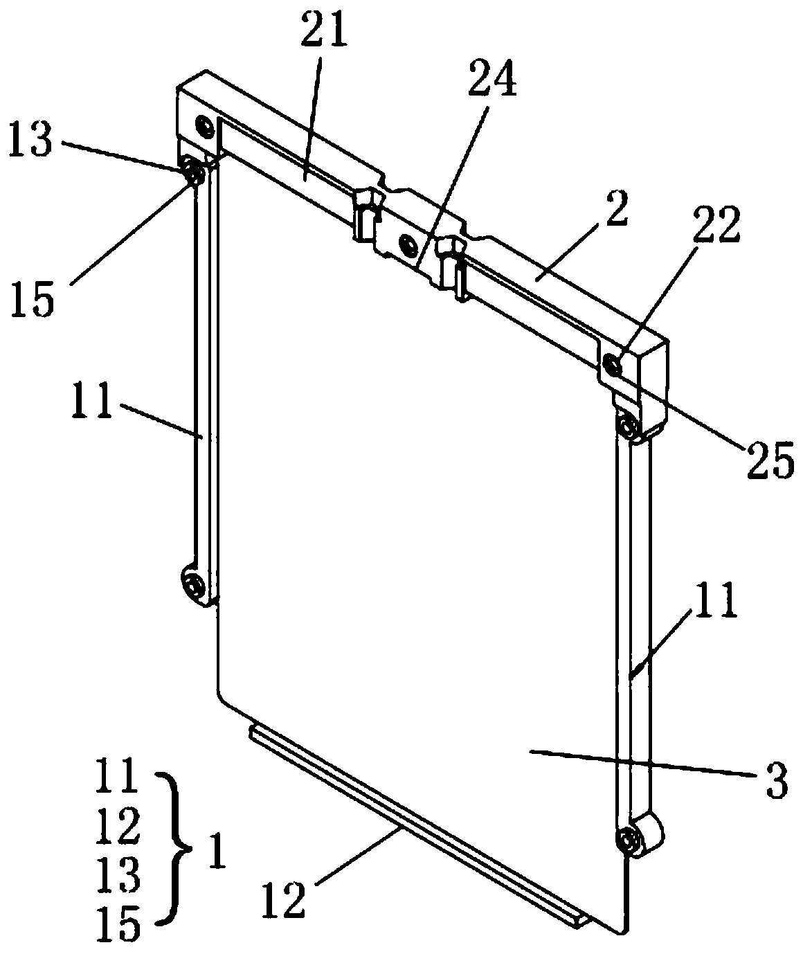 Structure unit for installation of soft roll lithium battery and installation structure