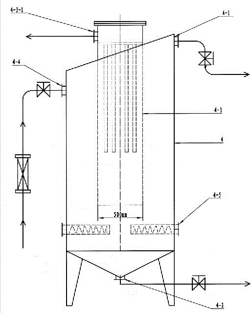 Device for treating oil production sewage by gravity method and process thereof