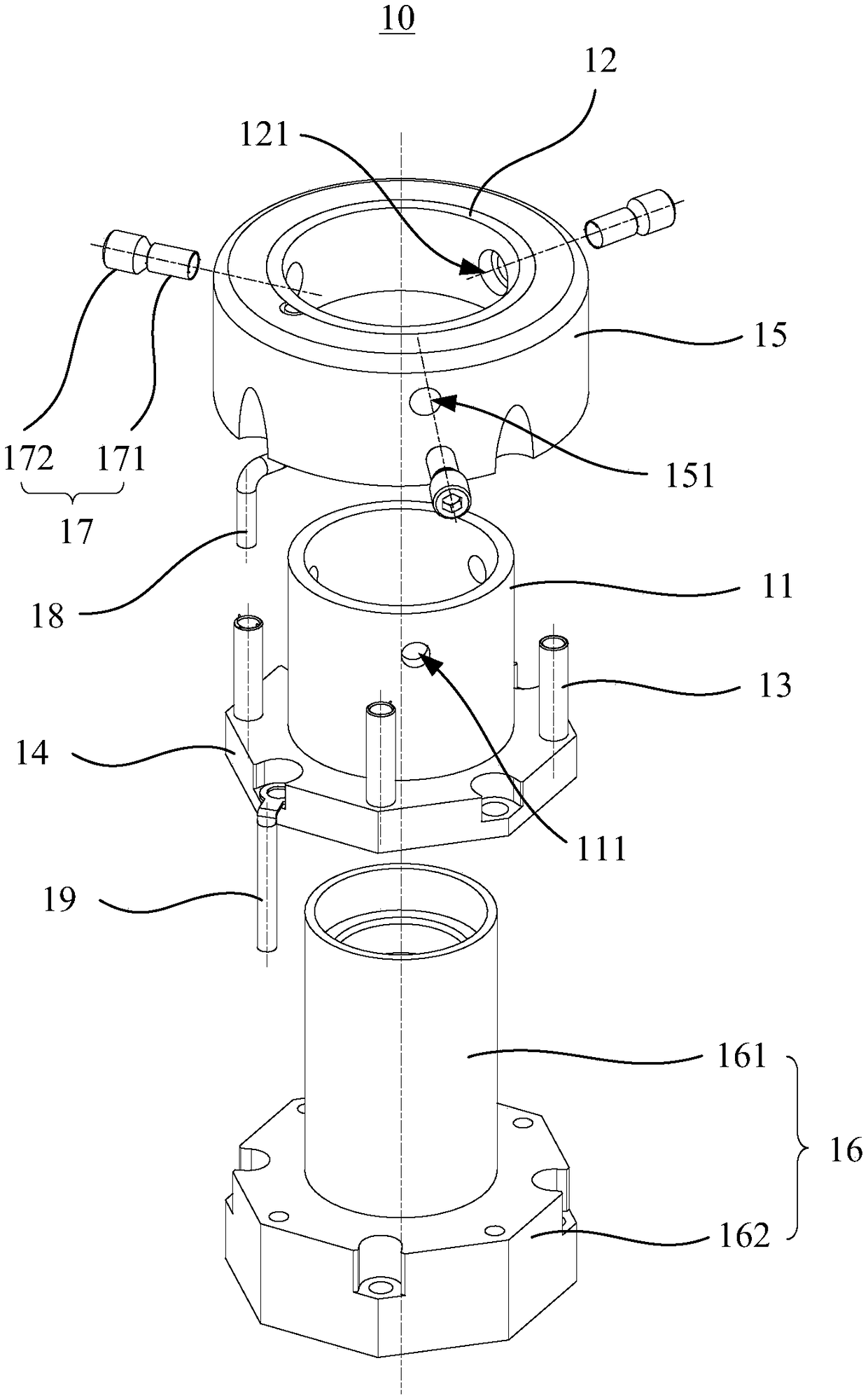 Thimble anti-collision structure and thimble module