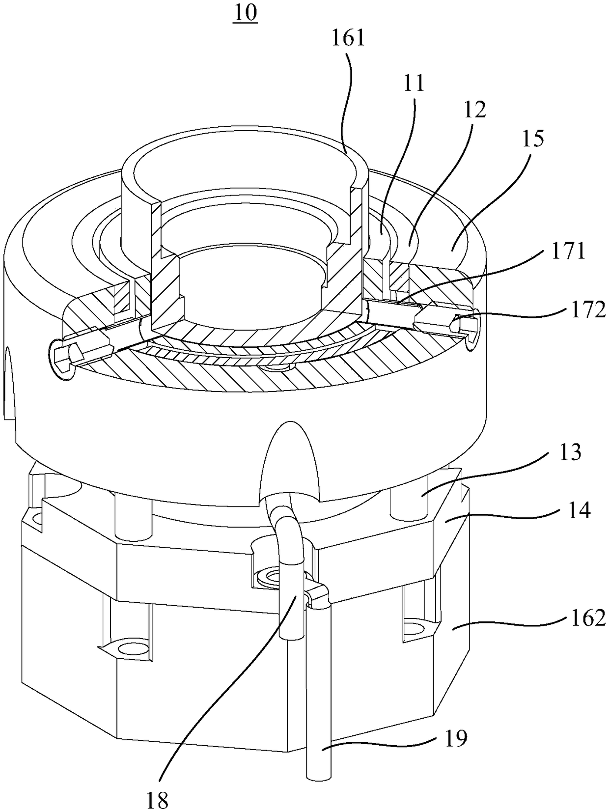 Thimble anti-collision structure and thimble module