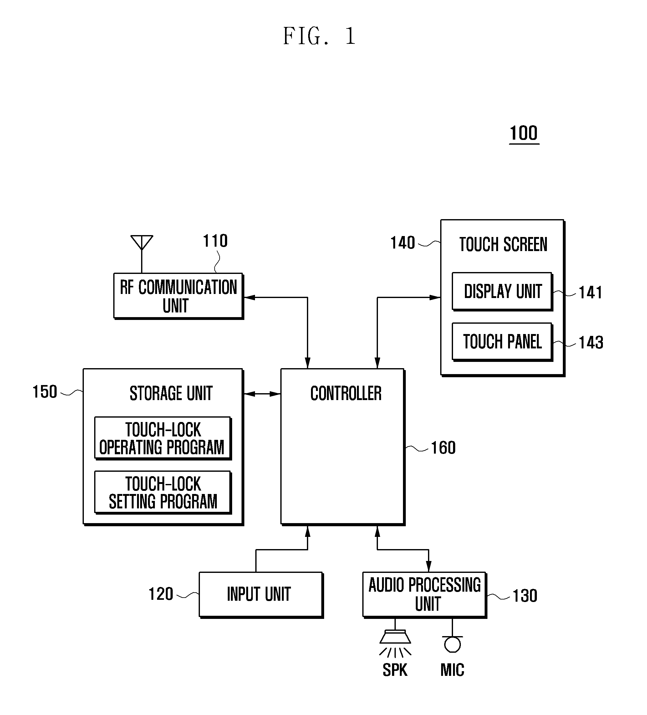 Mobile device having a touch-lock state and method for operating the mobile device