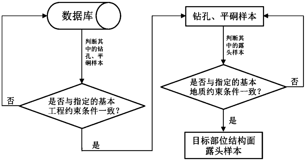 Comprehensive interpretation method for geological structure surface form based on multiple outcrops