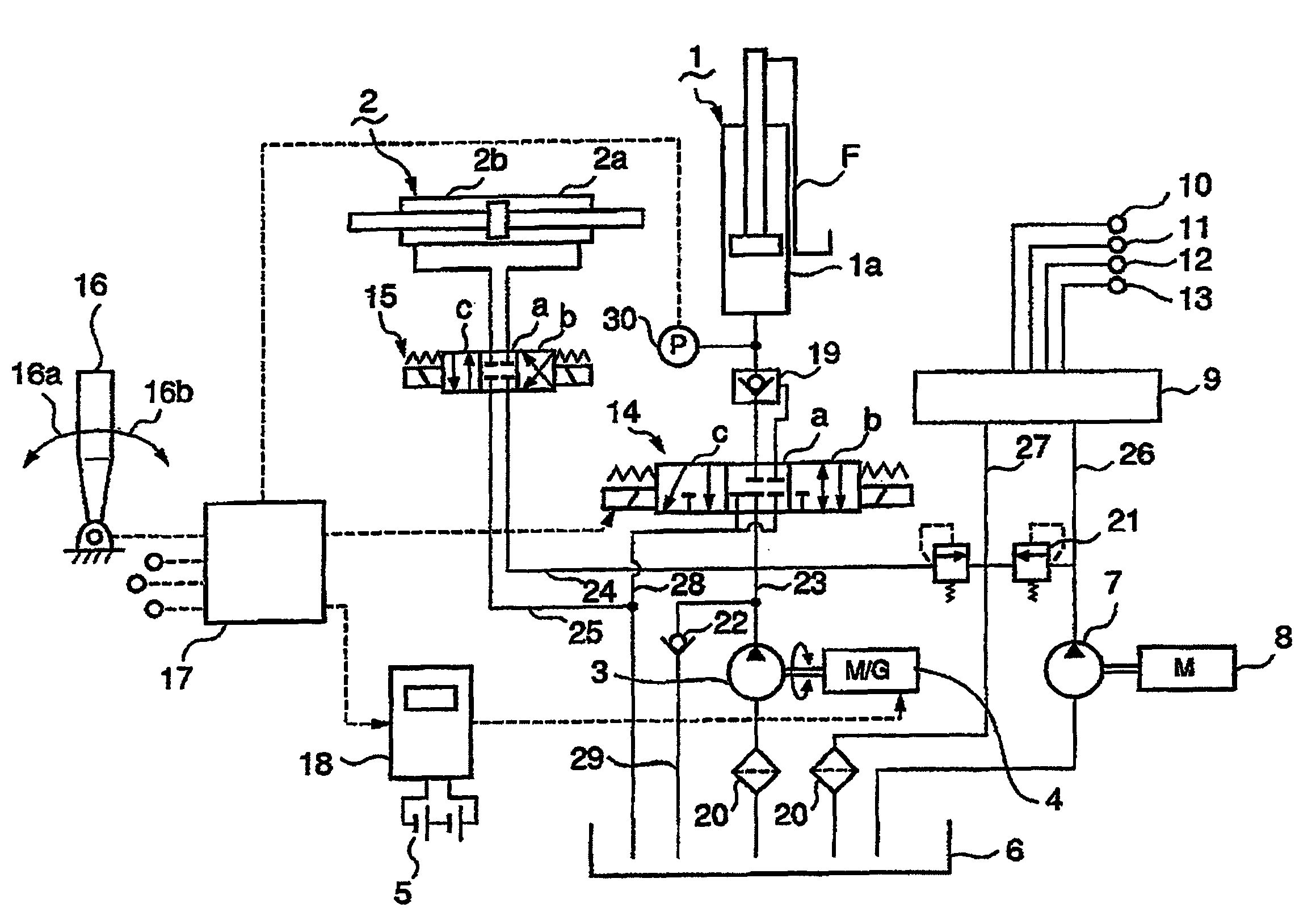 Energy recovering method and system in hydraulic lift device of battery operated industrial trucks