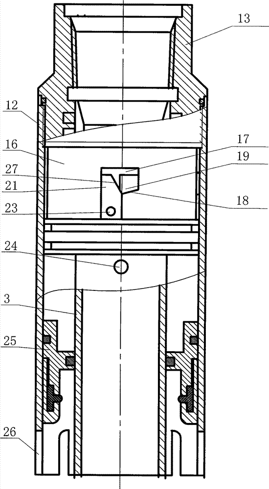 Pressure balancing inclined plane locking-type gradually deblocking packer