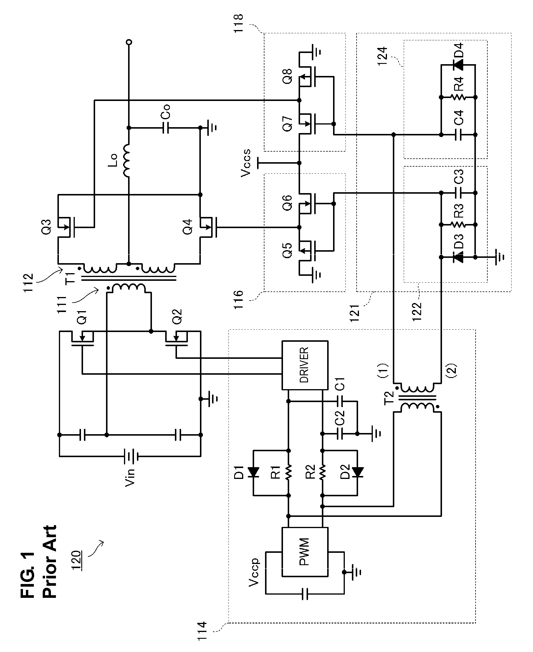 Double-ended isolated dc-dc converter