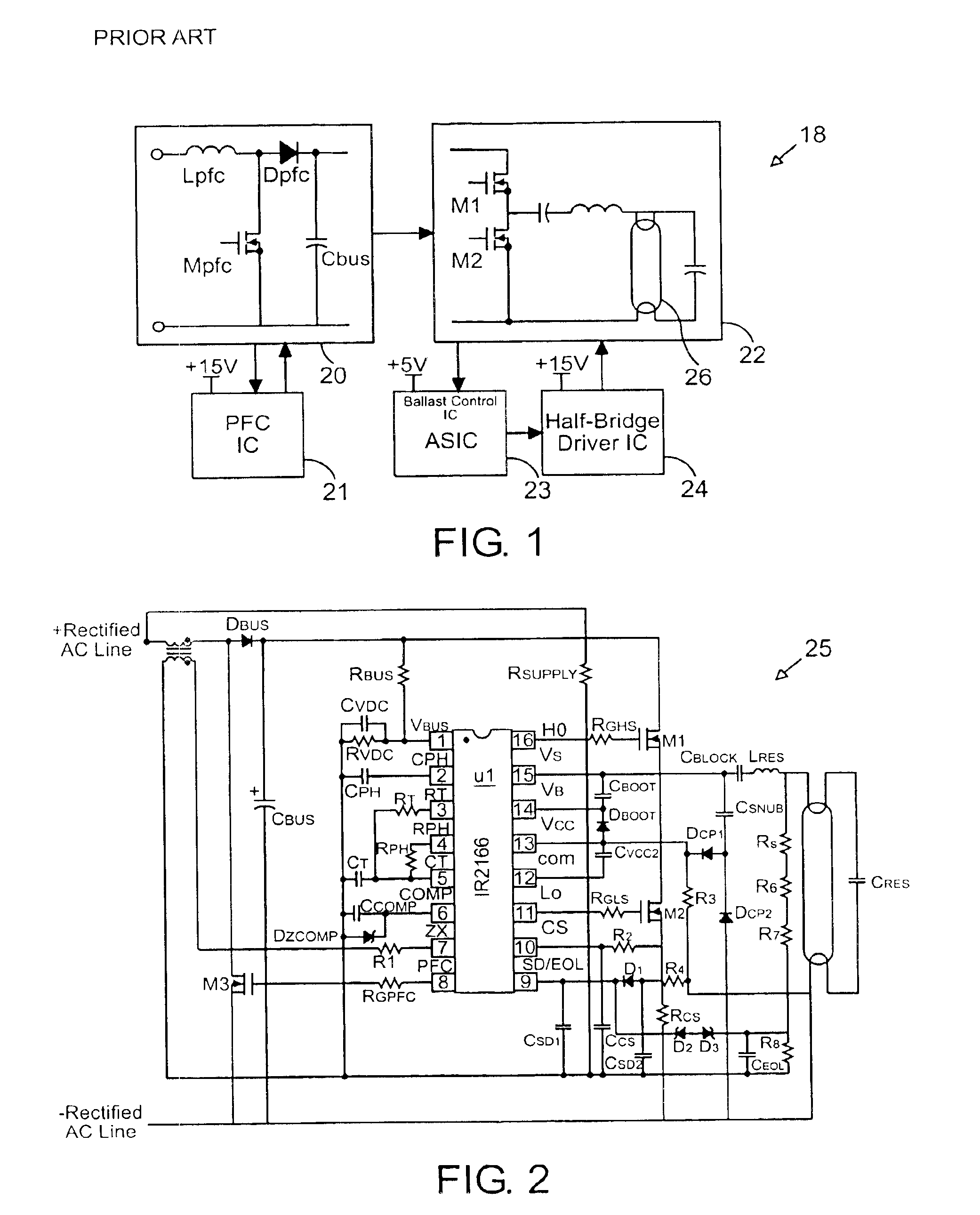 Single chip ballast control with power factor correction
