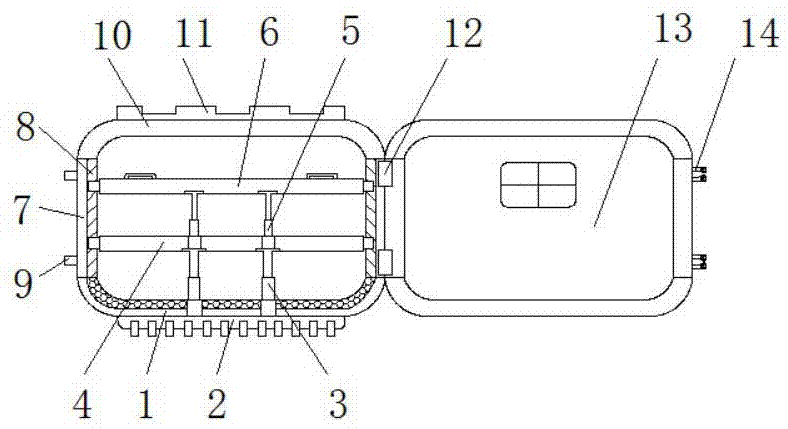 Packaging box facilitating layered containing of plastic