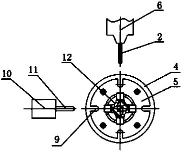 Automatic drilling device for universal joint pin type cardan joint