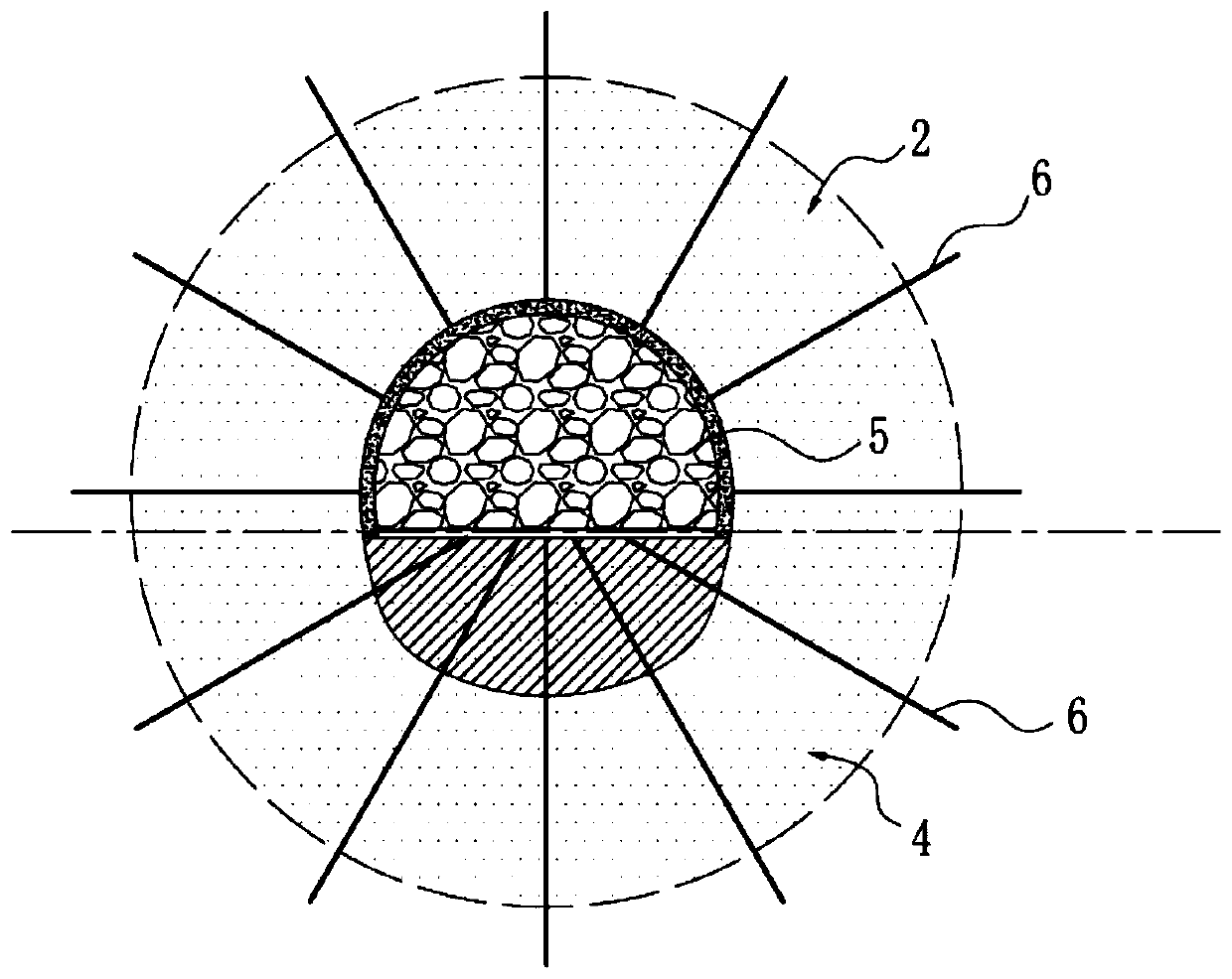 Radial pre-grouting method before excavation of the lower steps of tunnels in confined water strata