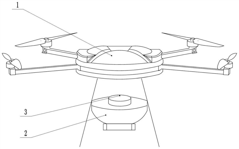 Rapid powder spraying device for unmanned aerial vehicle