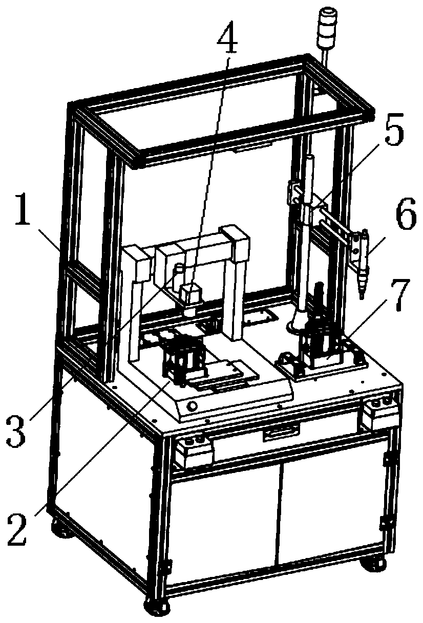 A dispensing assembly method of electronic parking brake housing