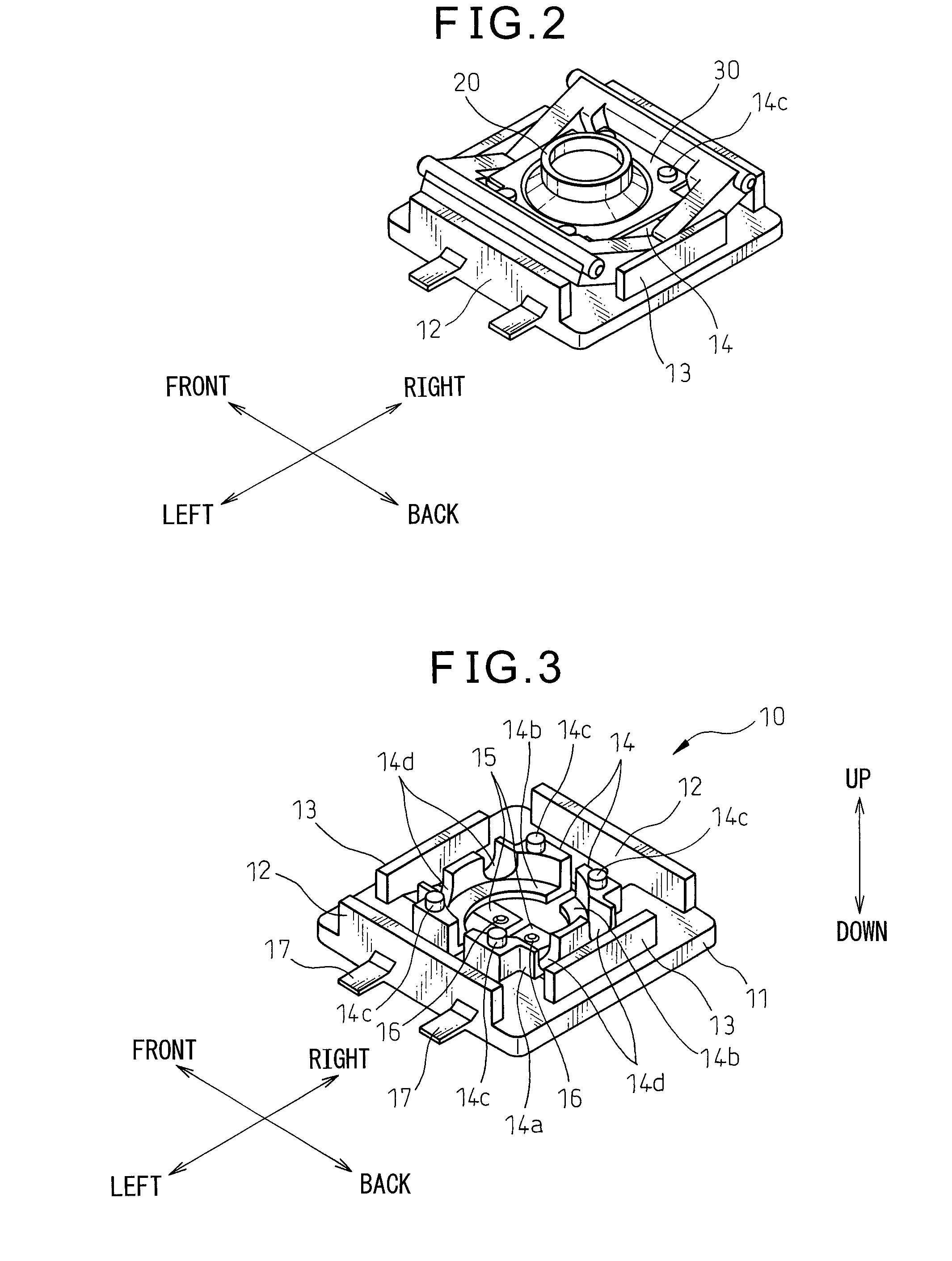 Push button-type switch device