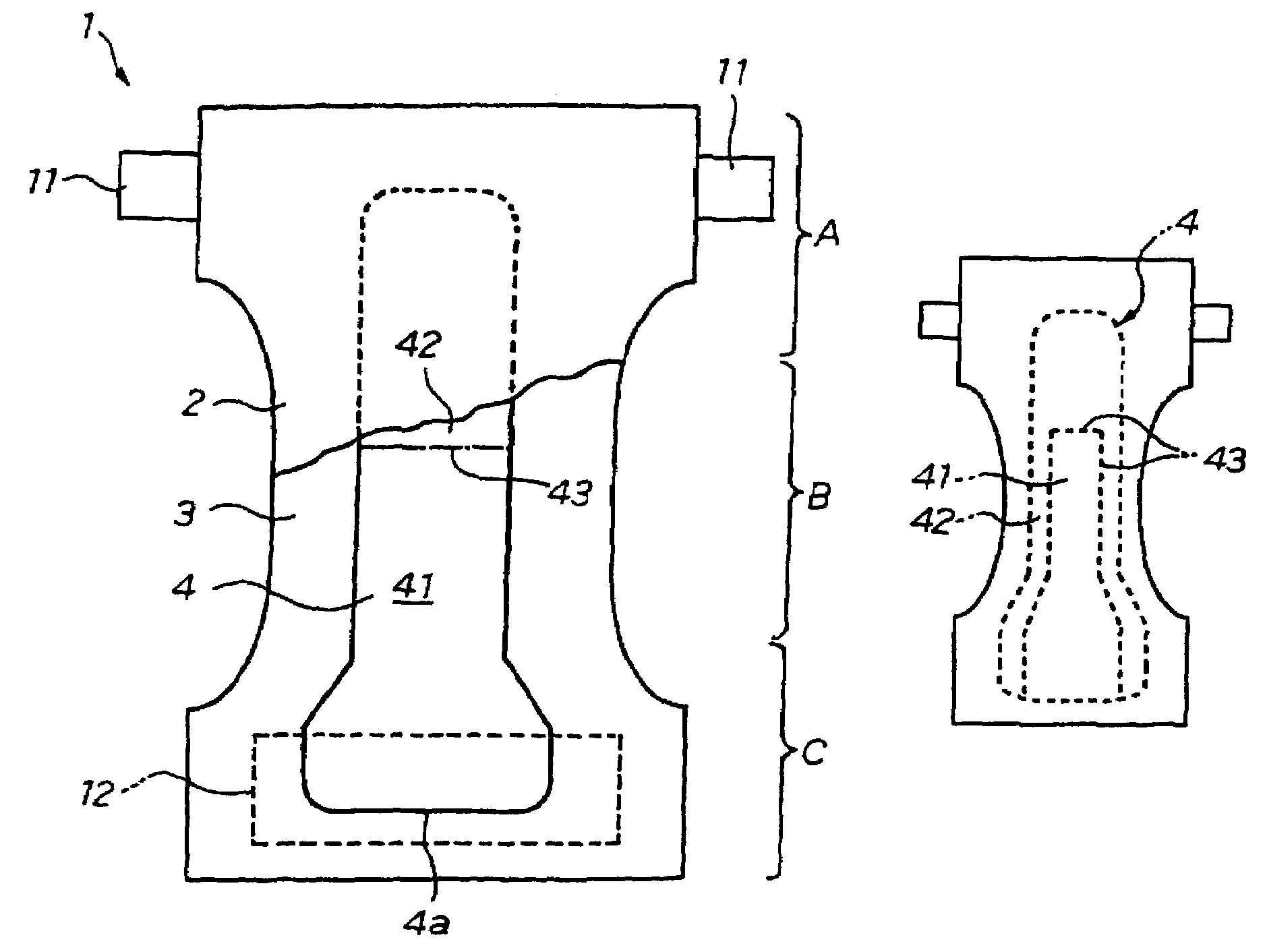 Absorbent member and a method of producing an absorbent member