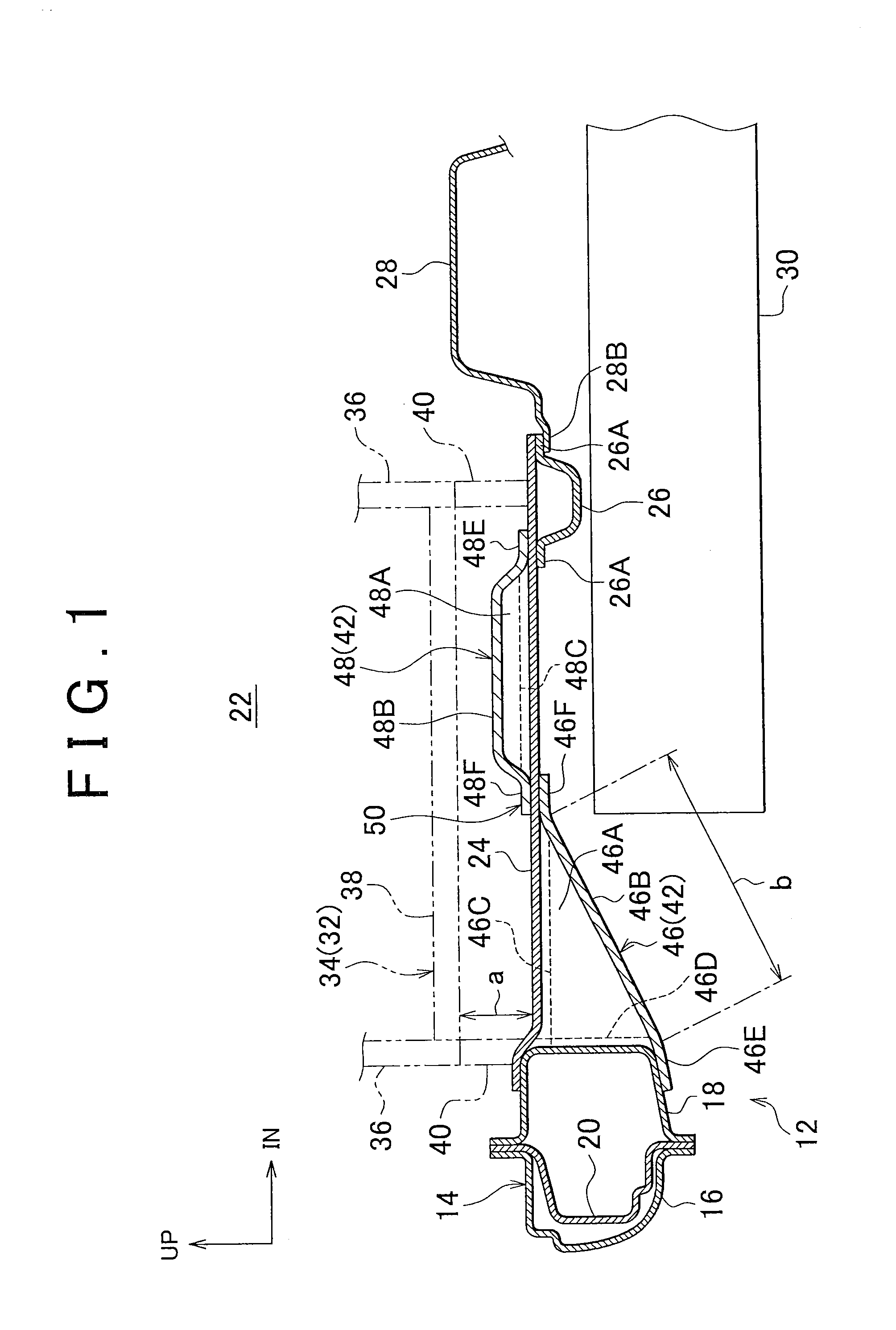 Battery protection structure for automobile
