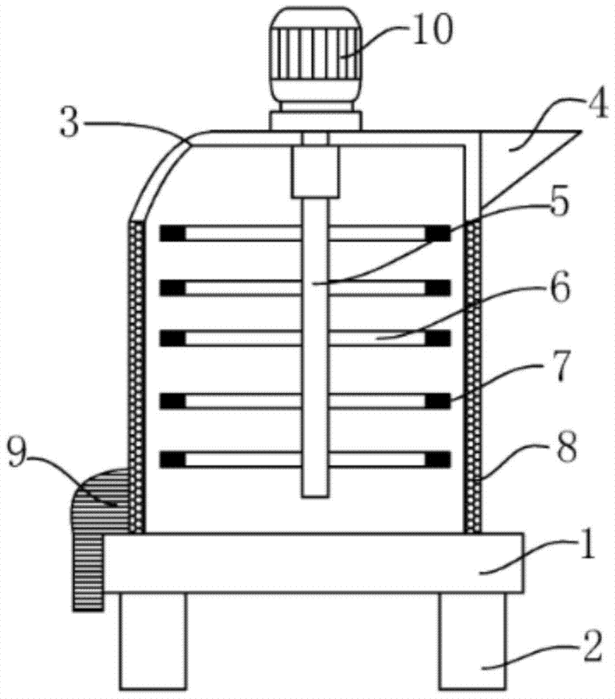 Feed mixing device for animal husbandry